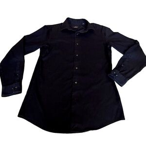 Marc Anthony Men's SlimFit NoIron LongSleeve Dress Shirt Black Size 15 1/2 34-35
